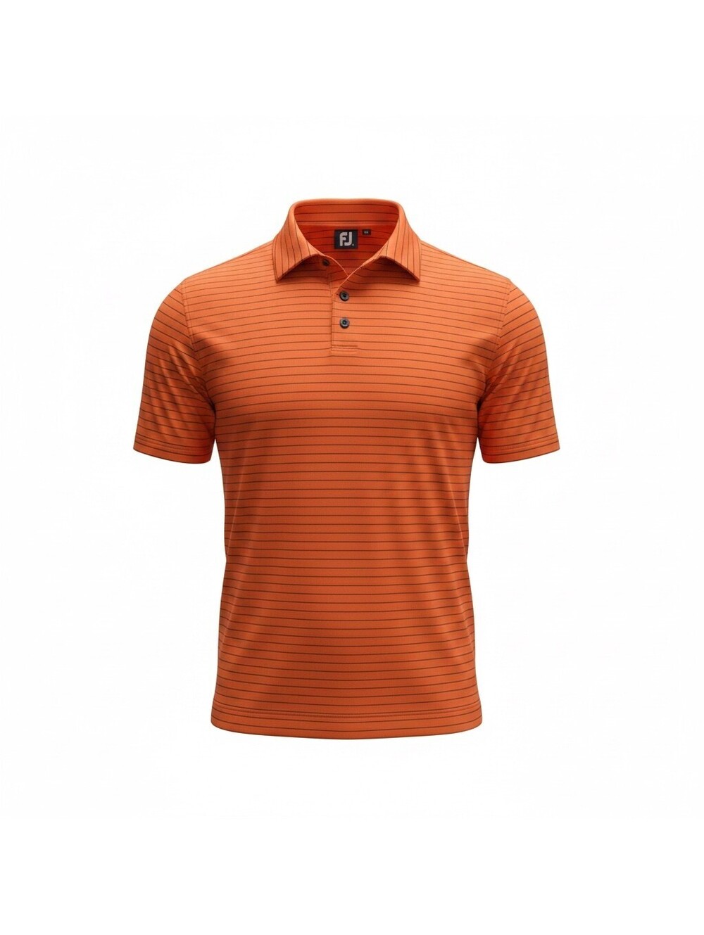 FootJoy Men's M Orange Striped Golf Polo The Legacy Club Embroidered